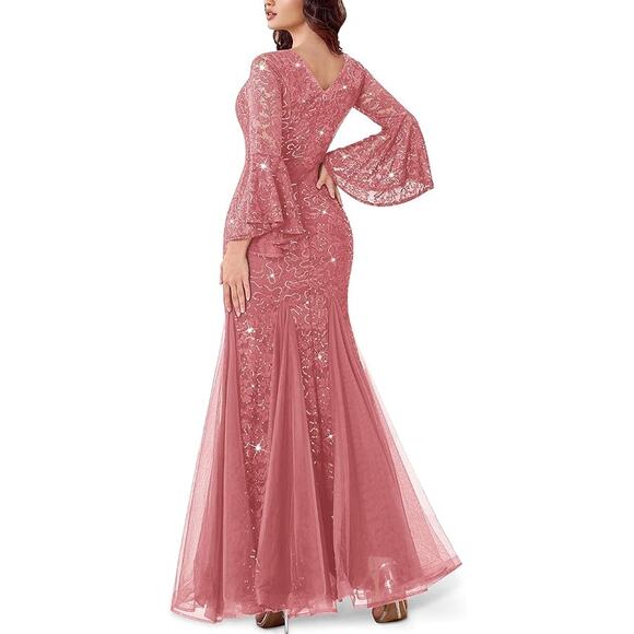 Miusol Pink Lace Maxi Dress - Picture 3 of 16